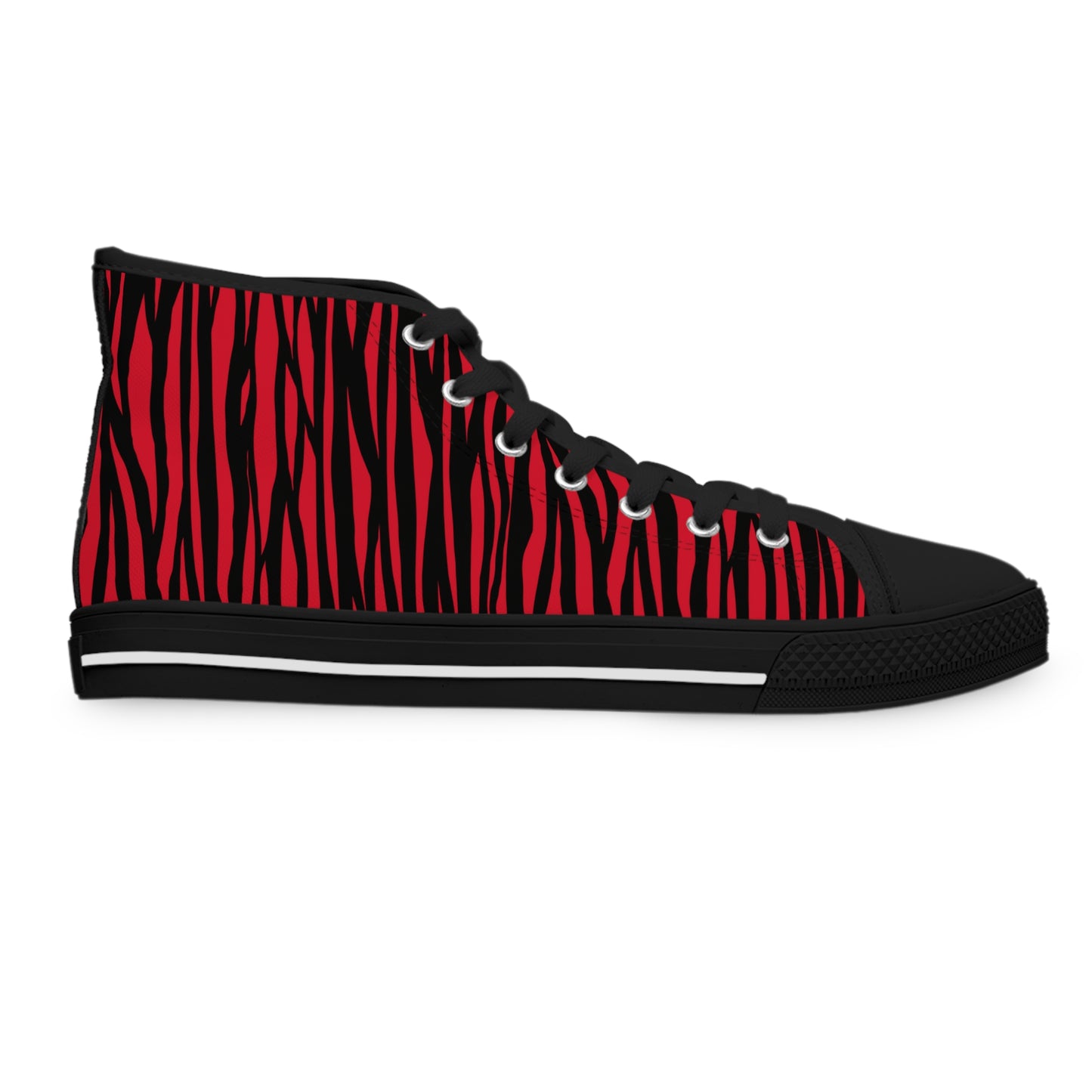 Red Zebra Print High Top Sneakers for Women