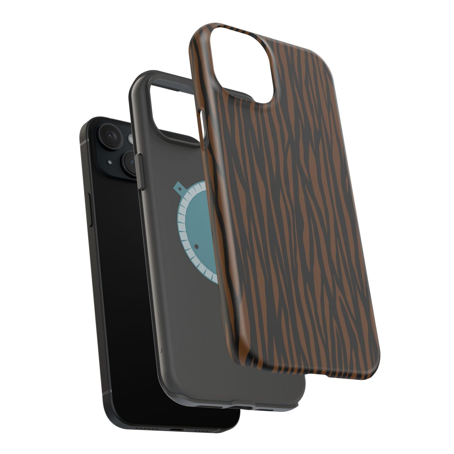 Stylish Magnetic Tough Phone Case - Bold Striped Design