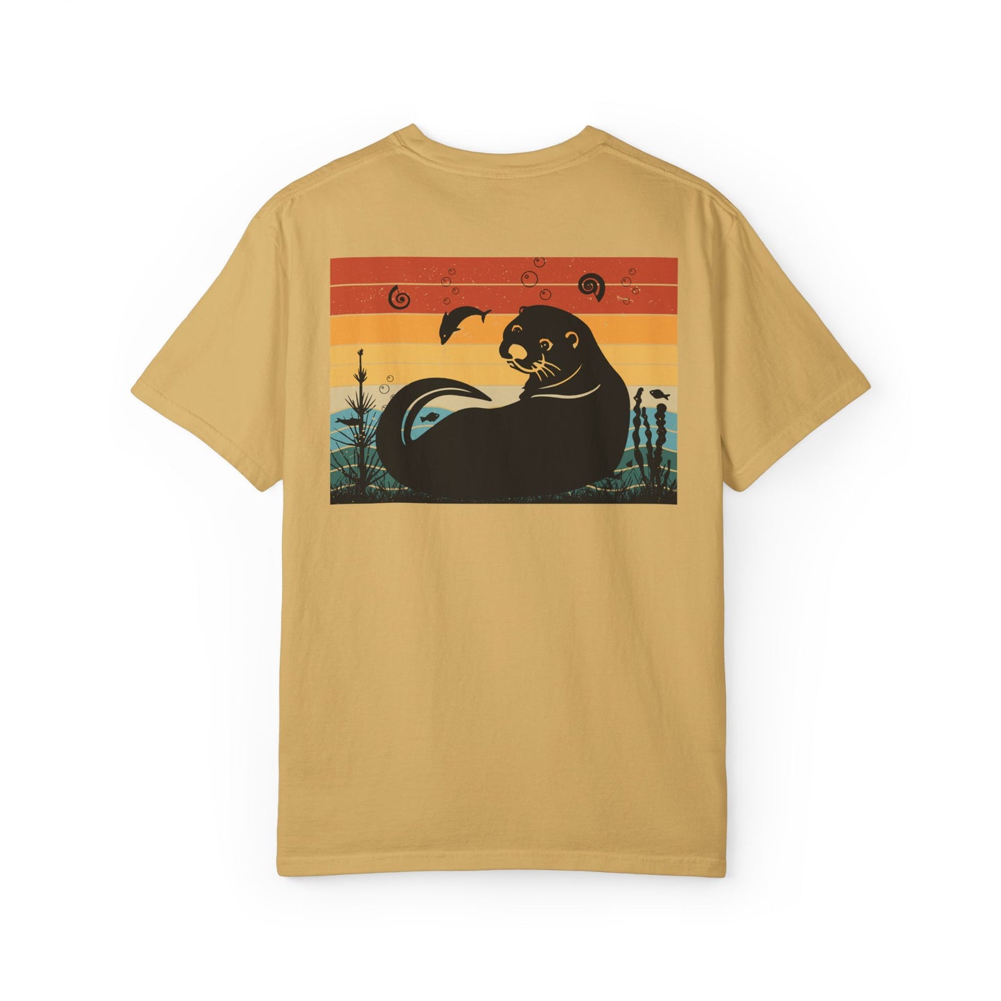 Coastal Vibe Unisex Garment-Dyed T-shirt with Otter Design