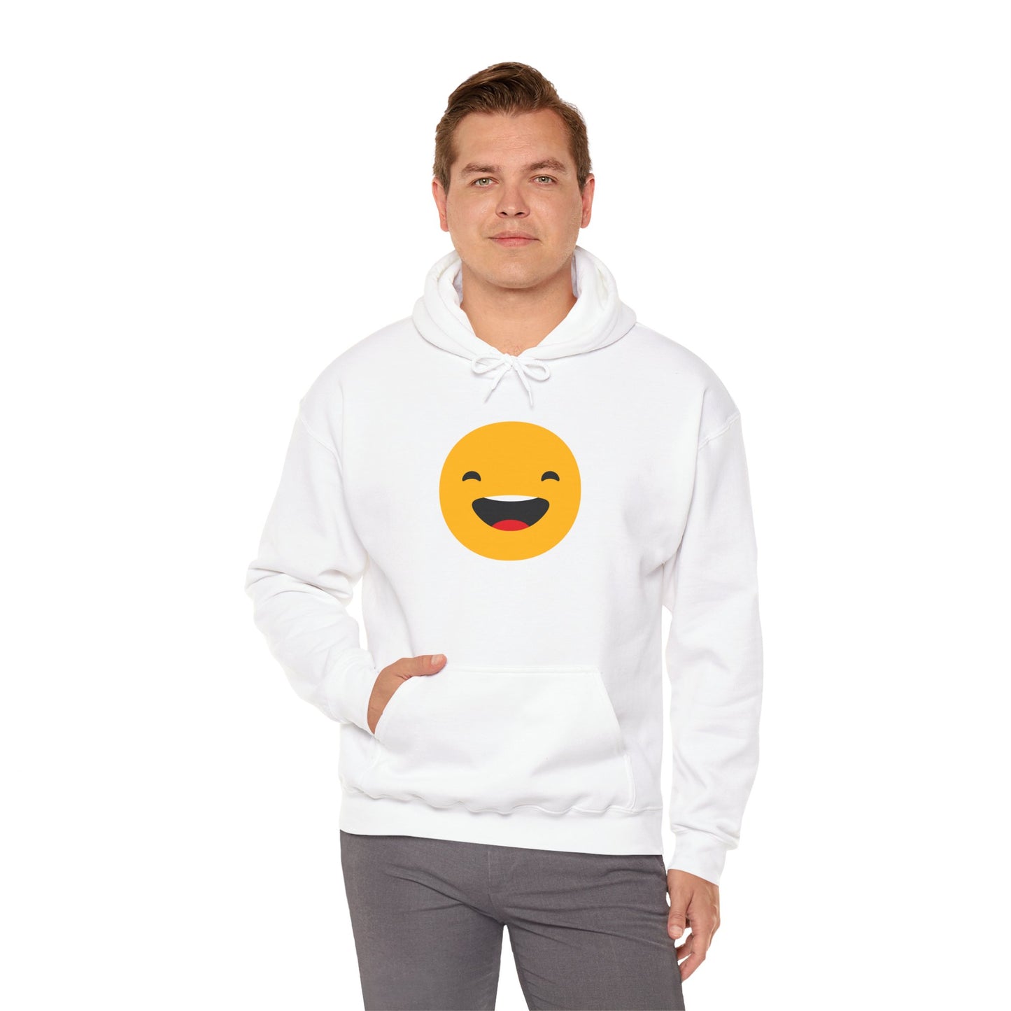 Happy Emoji Unisex Hoodie - Cozy Sweatshirt with Smiley Face Design