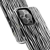 Tough Cases: Stylish Black and White Zebra Print Phone Case