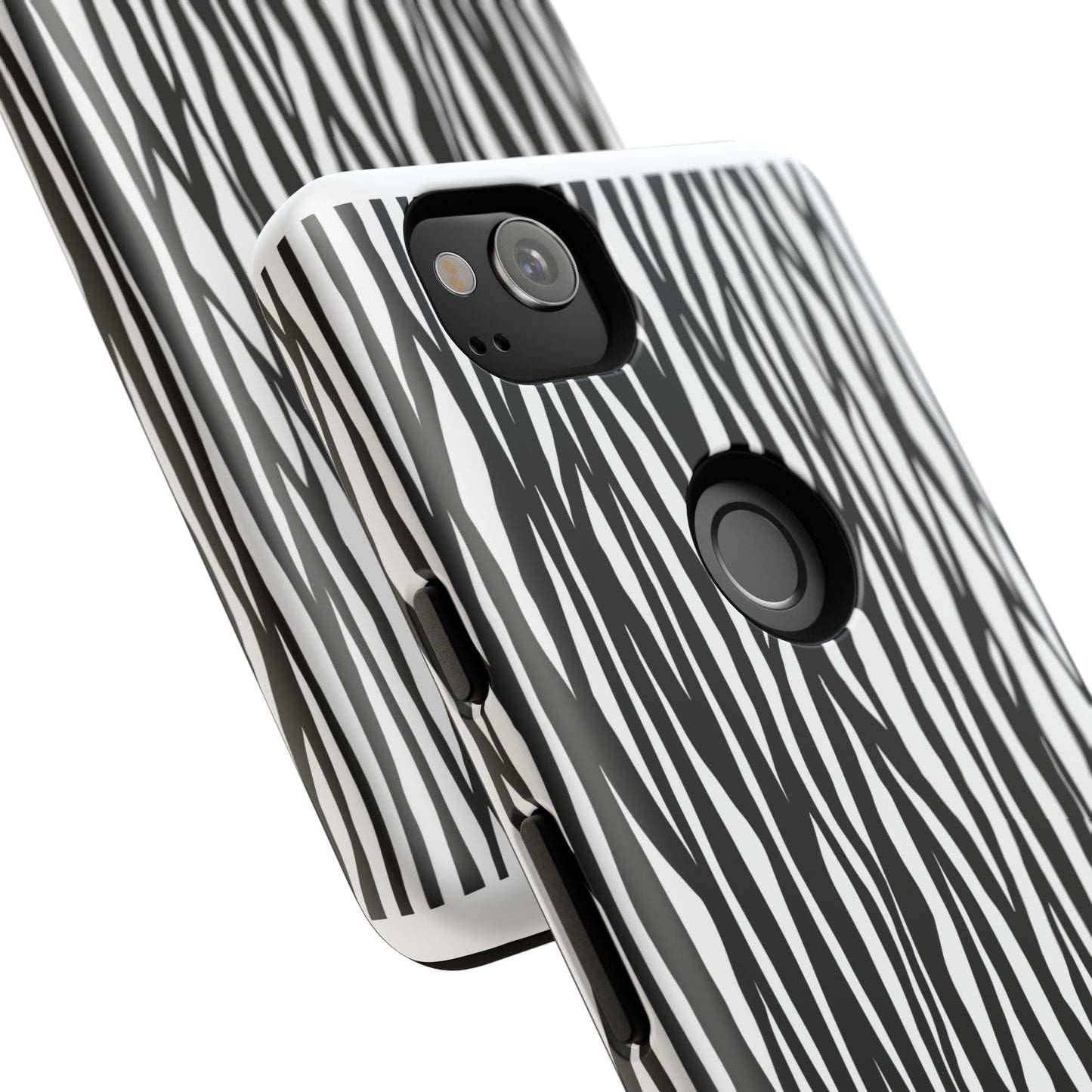 Tough Cases: Stylish Black and White Zebra Print Phone Case