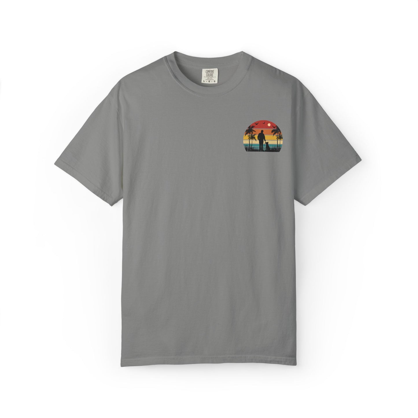 Sunset Silhouette Unisex T-Shirt, Perfect for Nature Lovers, Pet Owners, Casual Days, Summer Outings, Gift for Him or Her