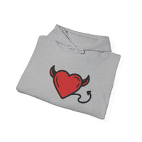 Devilish Heart Hoodie - Unisex Heavy Blend™ Sweatshirt for Fun-Loving Spirits