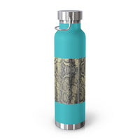 Stylish Snake Print Insulated Water Bottle - 22oz Copper Vacuum Flask
