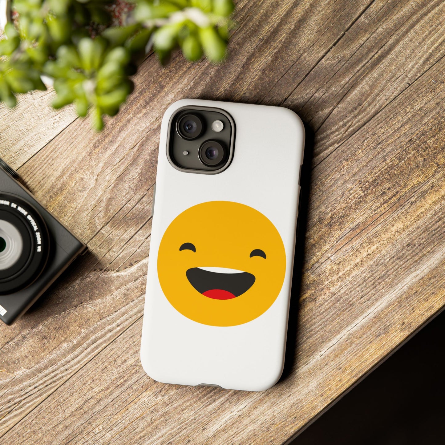 Happy Face Tough Phone Case - Durable Protection with Smile Design