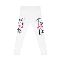 Empowering Women's Casual Leggings, Inspirational Leggings, Faith Over Fear Leggings, Fitness Wear, Gift for Her