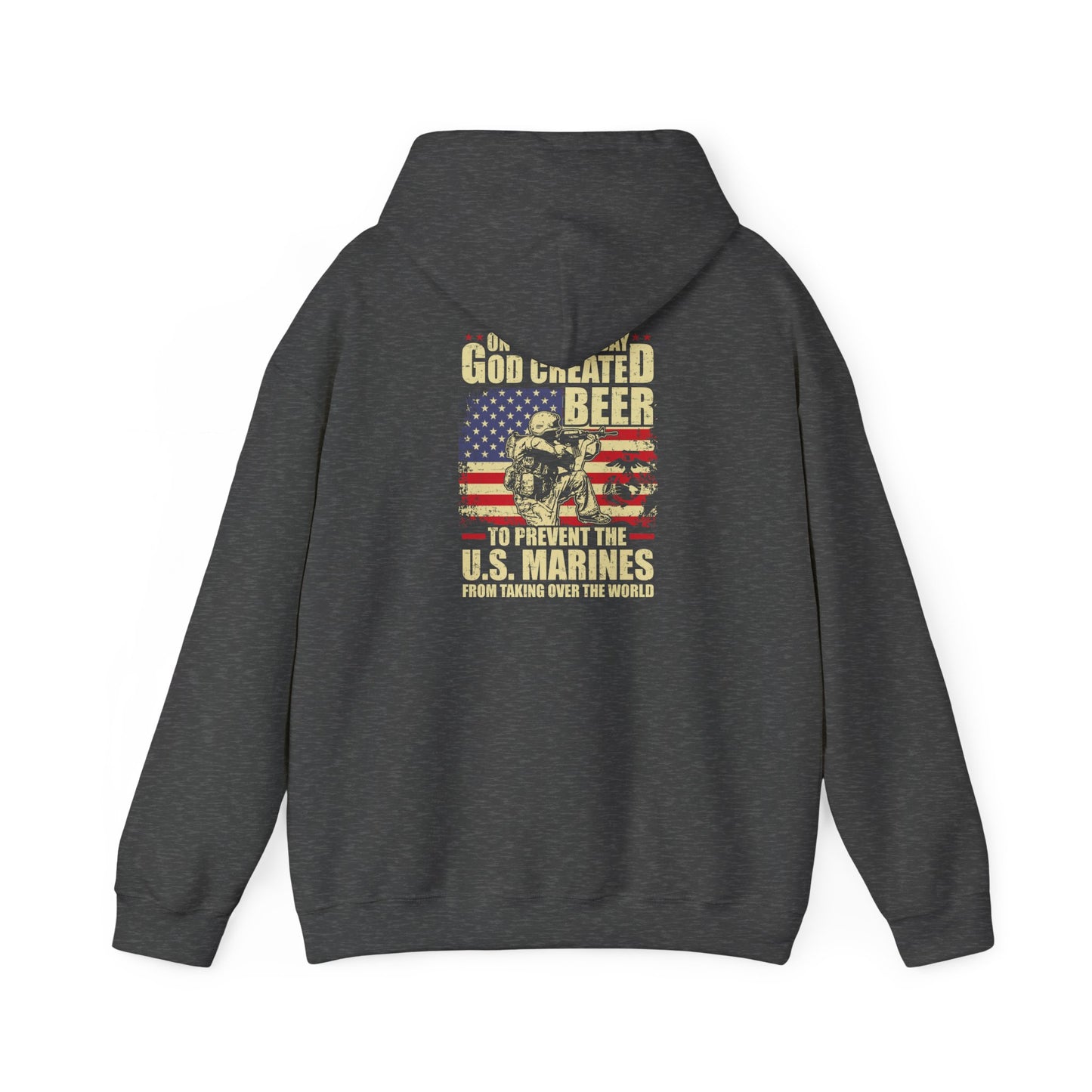 God Created Beer Hoodie, Marine Sweatshirt - Funny Drinking Gift, Unisex Pullover, Alcohol Lover, Birthday Present, Cool