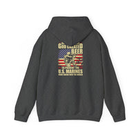 God Created Beer Hoodie, Marine Sweatshirt - Funny Drinking Gift, Unisex Pullover, Alcohol Lover, Birthday Present, Cool