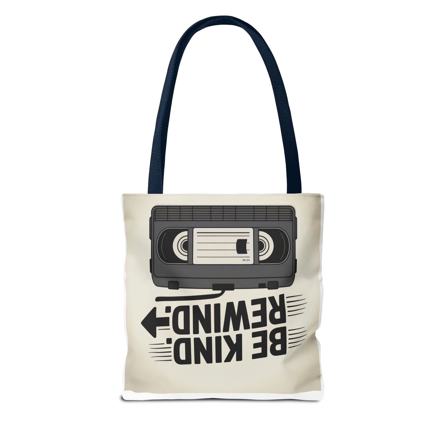 Retro Be Kind Rewind Tote Bag, Fun Eco-Friendly Tote, Gift for Movie Lovers, Shopping Bag, Beach Bag, Perfect for Everyday