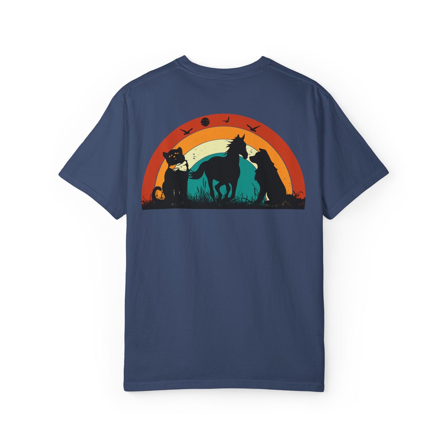Rainbow Animal Scene Unisex T-Shirt - Nature Lover's Gift