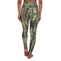 Snakeskin High Waisted Yoga Leggings - Stylish & Comfortable Activewear for Fitness Enthusiasts
