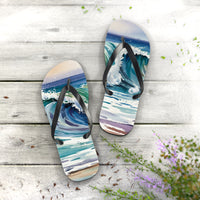 Ocean Wave Flip Flops - Summer Beach Footwear