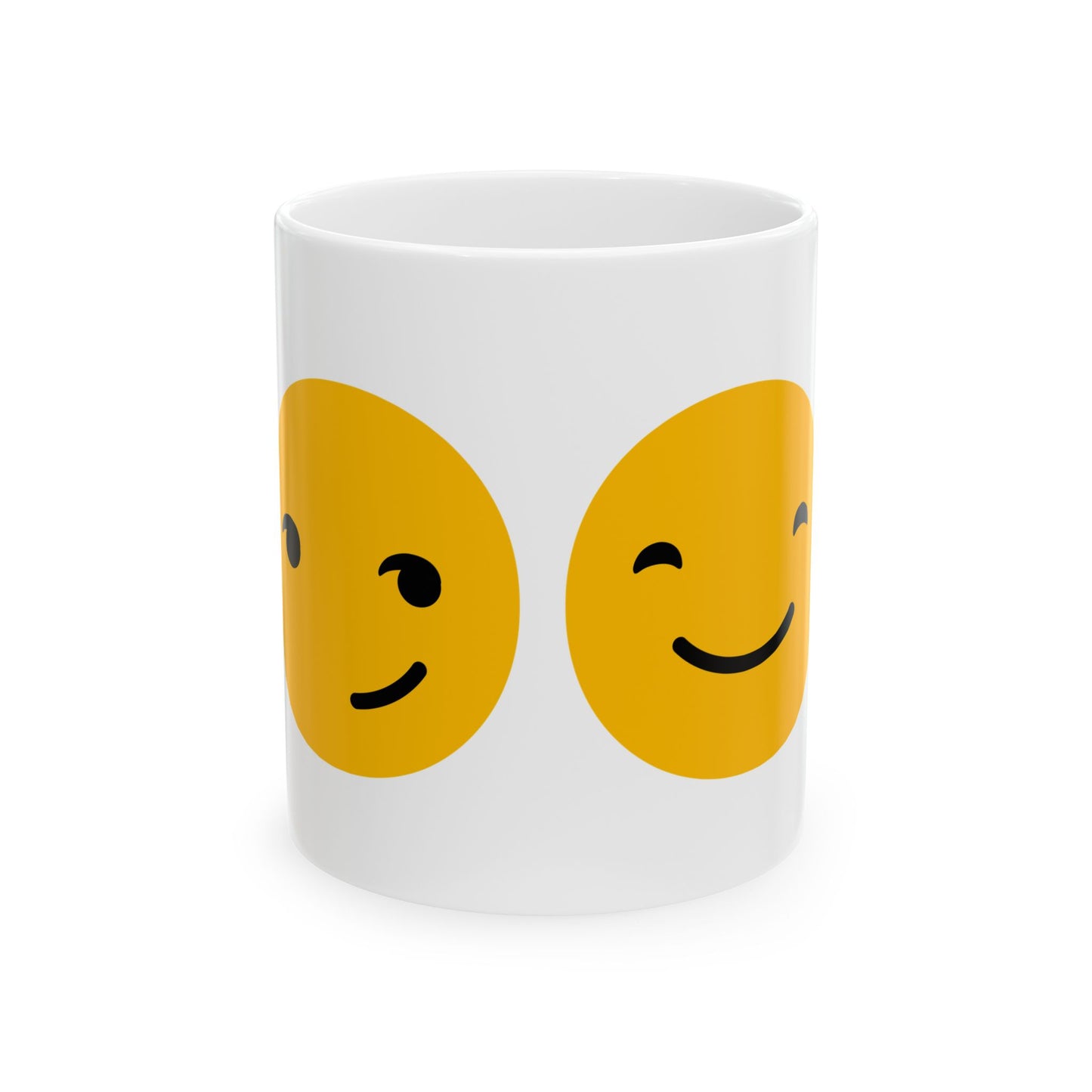 Happy Faces Ceramic Mug - 11oz & 15oz Coffee Cup for Positive Vibes