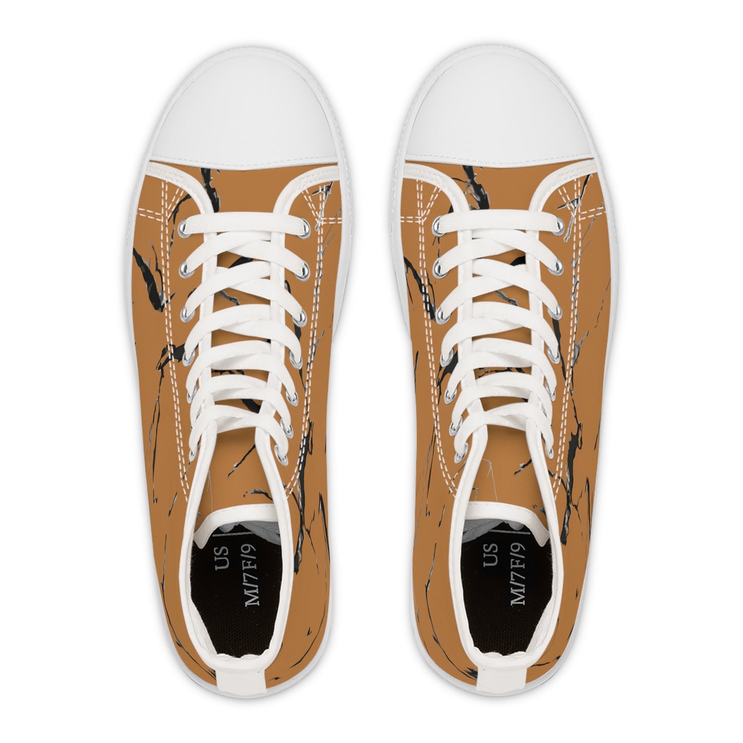 Stylish Women's High Top Sneakers with Modern Marble Design