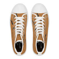 Stylish Women's High Top Sneakers with Modern Marble Design