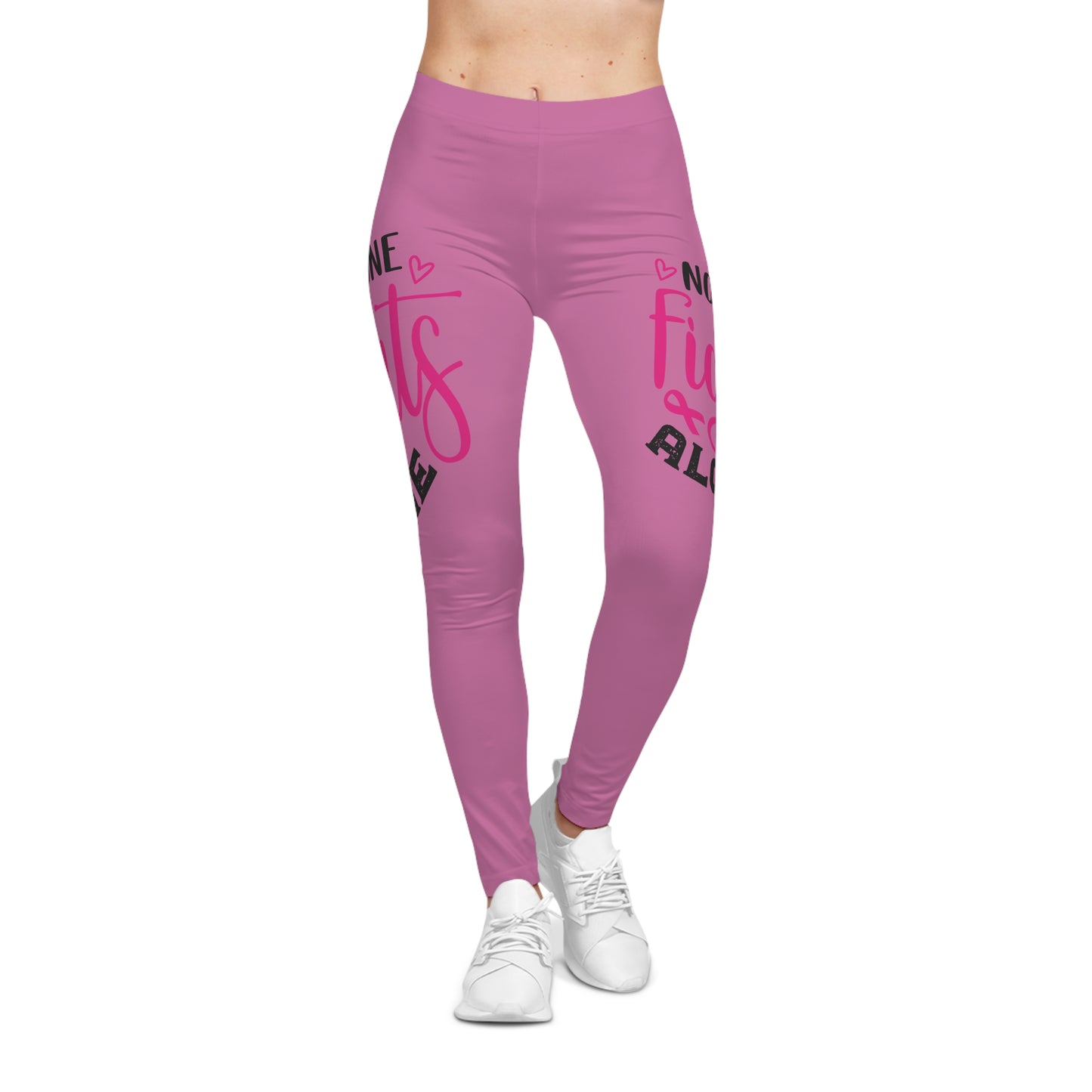 Women's Inspirational Leggings - Supportive Yoga Pants for Workout, Casual Wear, Breast Cancer Awareness, Fitness, Motivational Apparel