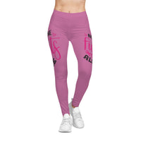 Women's Inspirational Leggings - Supportive Yoga Pants for Workout, Casual Wear, Breast Cancer Awareness, Fitness, Motivational Apparel