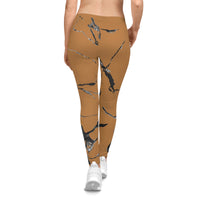 Stylish Marble Print Leggings - Comfortable Activewear, Trendy Fitness Wear, Everyday Casual, Gift for Her, Outdoor Activities