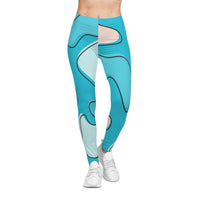 Trendy Women's Casual Leggings - Vibrant Swirl Design for Everyday Comfort