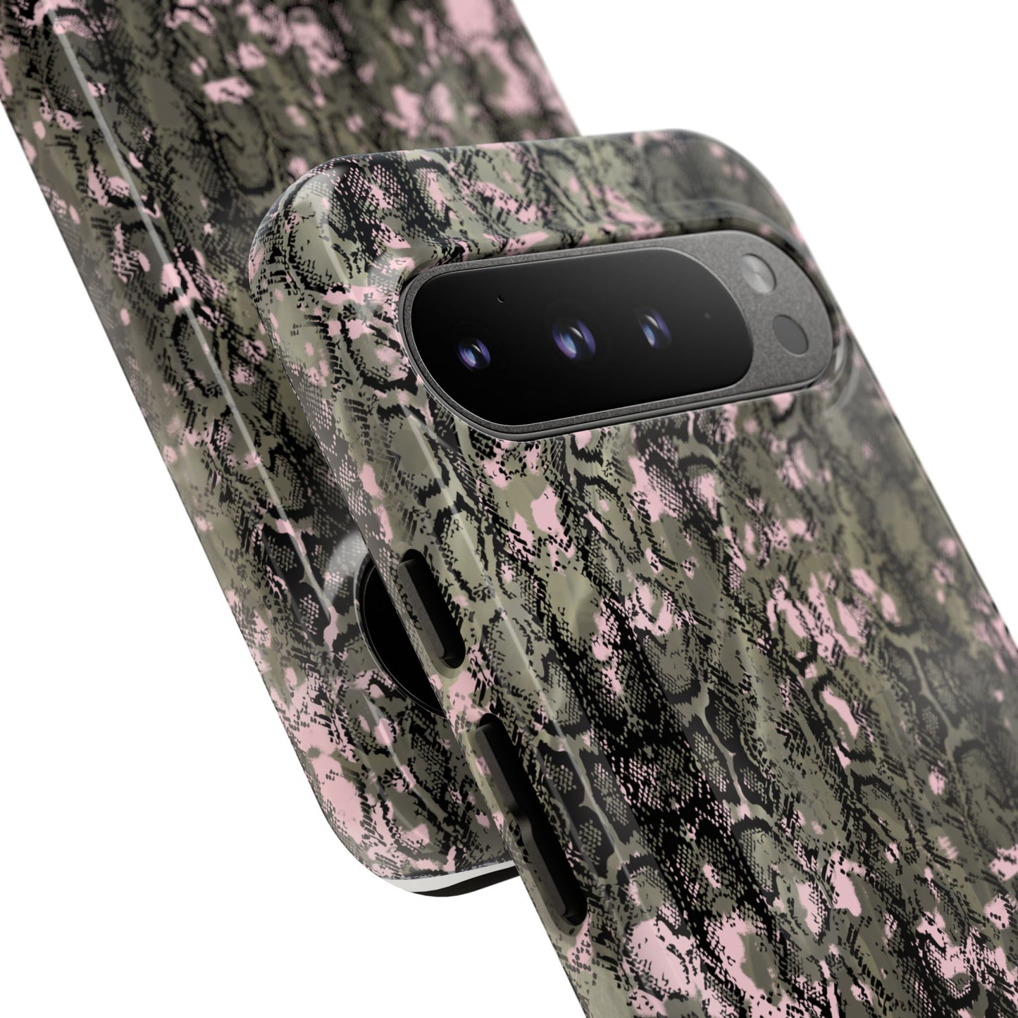 Camo Snake Pattern Phone Case – Rugged Protection Meets Bold Style  Turn heads while protecting your phone with this fierce camo snake pattern case—where urban edge meets outdoor grit.