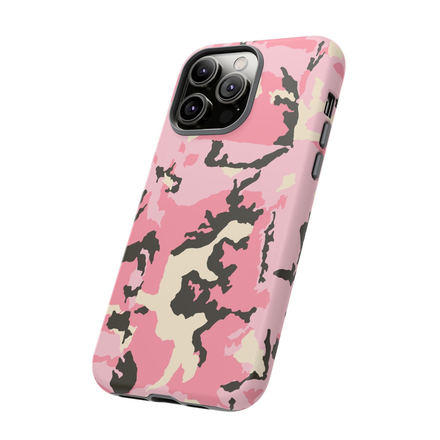 Stylish Tough Phone Case – Pink Camo Design for Bold Protection  Make a statement while keeping your phone safe with this eye-catching pink camouflage case that blends fashion with durability.