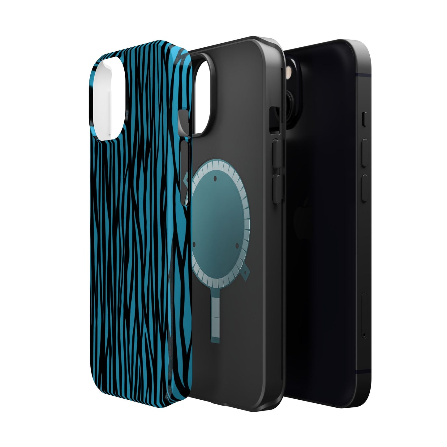 Zebra Print Magnetic Tough Case for iPhone - Durable & Stylish Phone Protection