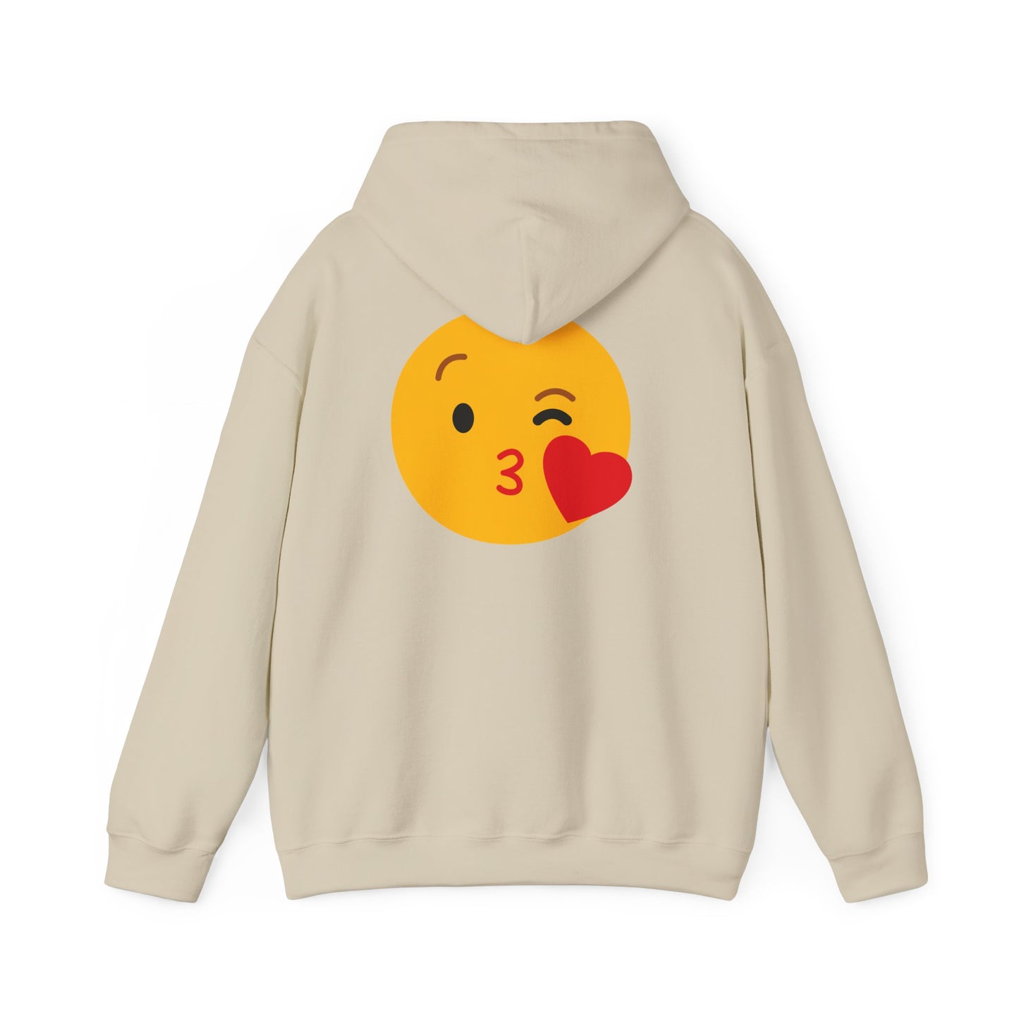 Kiss Emoji Hooded Sweatshirt | Unisex Heavy Blend™