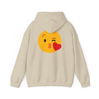 Kiss Emoji Hooded Sweatshirt | Unisex Heavy Blend™
