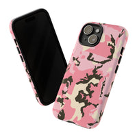 Stylish Tough Phone Case – Pink Camo Design for Bold Protection  Make a statement while keeping your phone safe with this eye-catching pink camouflage case that blends fashion with durability.