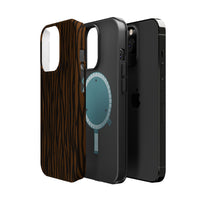 Stylish Magnetic Tough Phone Case - Bold Striped Design
