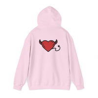 Devilish Heart Hoodie - Unisex Heavy Blend™ Sweatshirt for Fun-Loving Spirits