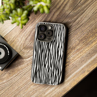 Tough Cases: Stylish Black and White Zebra Print Phone Case