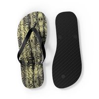 Snakeskin Flip Flops - Trendy Summer Footwear for Beach Days