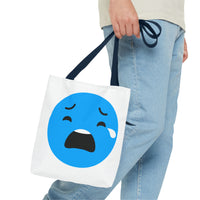 Emotional Expression Tote Bag - Cute Sad Face Design