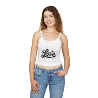 Love Inspired Women's Spaghetti Strap Tank Top, Cute Summer Top, Valentine's Day Gift, Casual Boho Wear, Starry Print Fashion