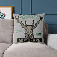 Adventure Hunting Club Pillow - Rustic Home Decor