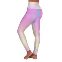 Pastel Gradient High Waisted Yoga Leggings - Soft & Stretchy Activewear for Yoga & Fitness