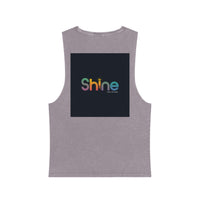 Unisex Stonewash Tank Top - Shine Graphic Tee for Summer Adventures