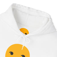 Smiley Face Unisex Heavy Blend Hooded Sweatshirt – Cozy & Playful Comfort for All Occasions