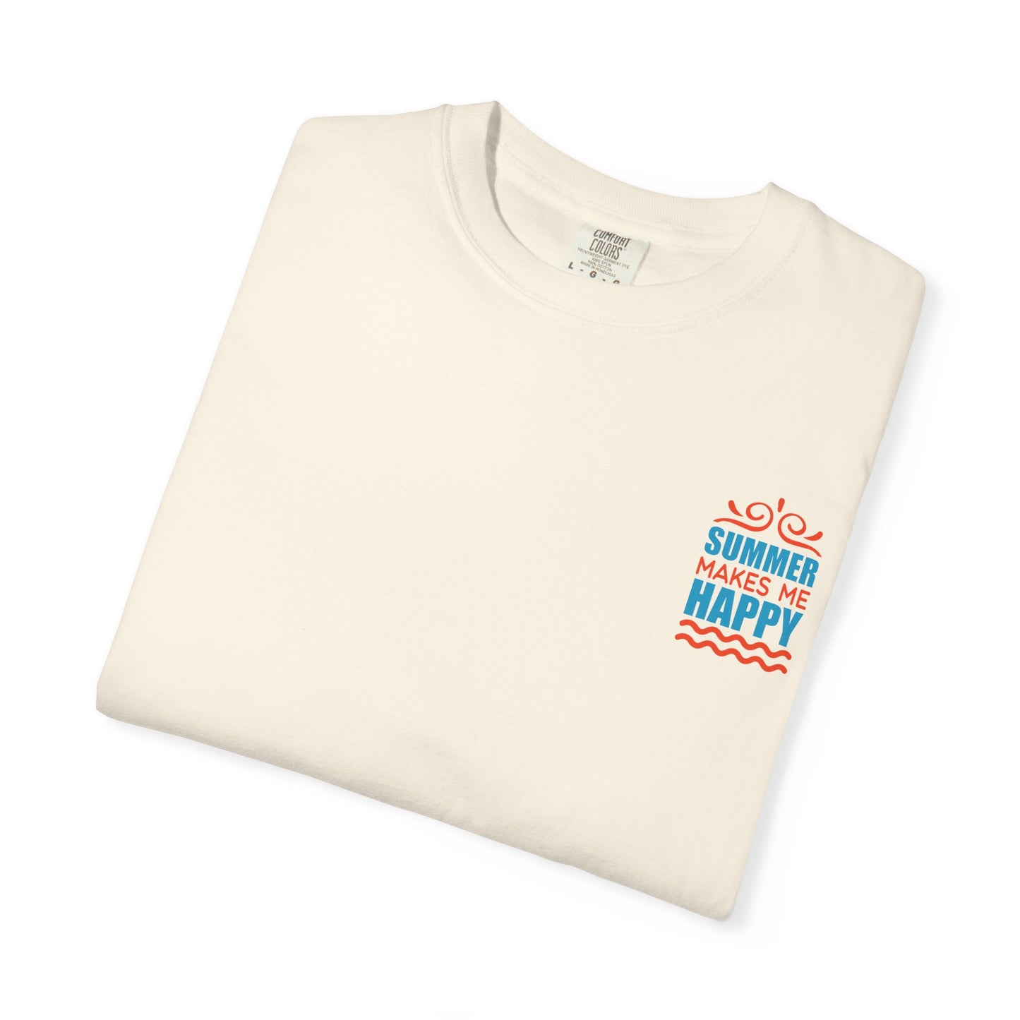 Summer Makes Me Happy T-Shirt, Unisex Summer Tee, Beach Vibes Shirt, Gift for Sun Lovers, Vacation Wear, Relaxed Fit Top