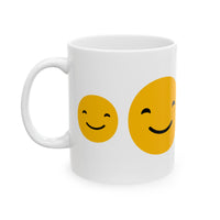 Cheerful Smiley Face Ceramic Mug - 11oz & 15oz for Coffee Lovers