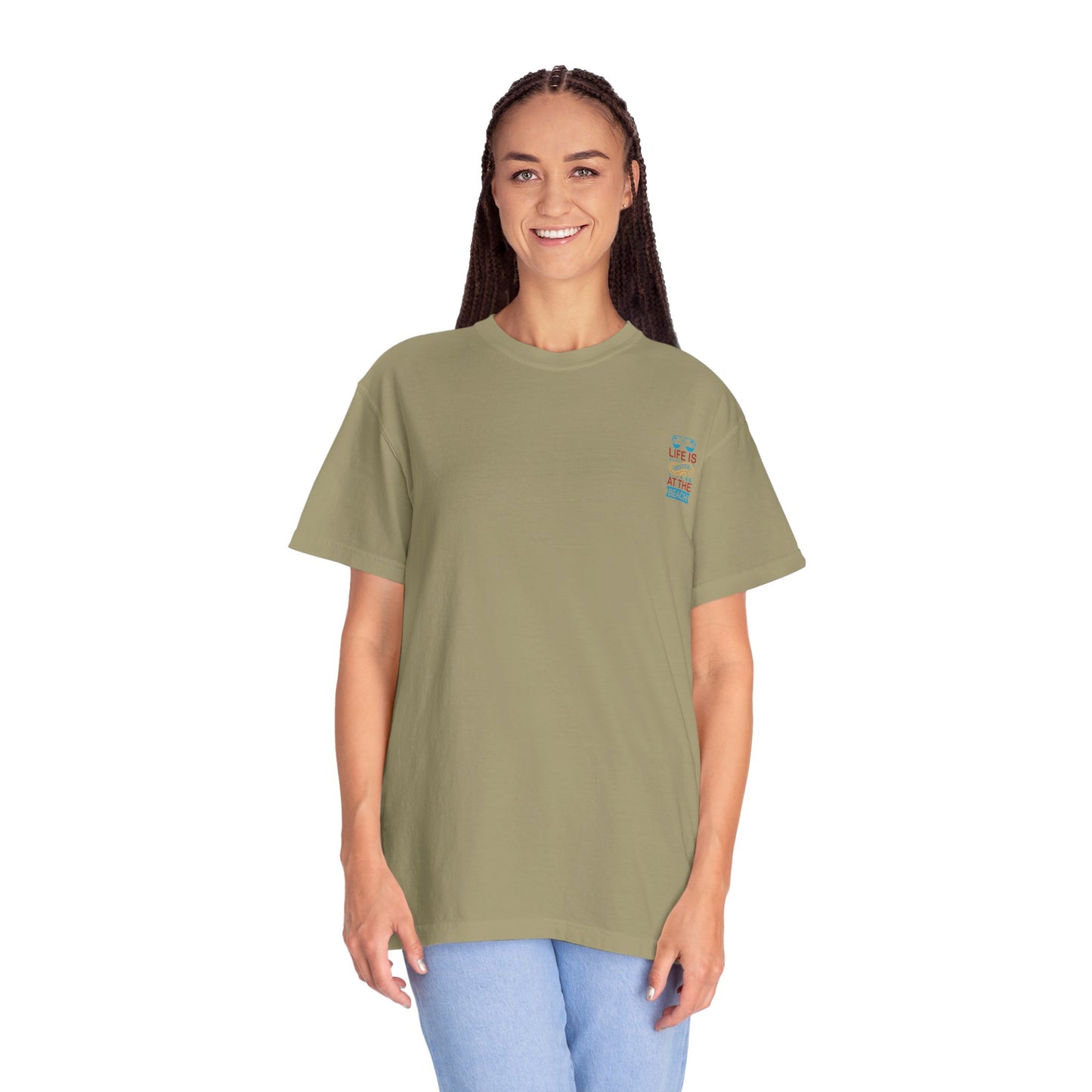Beach Vibes Unisex Garment-Dyed T-Shirt - "Life is Better at the Beach"