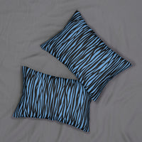 Blue Stripe Spun Polyester Lumbar Pillow - Stylish Home Decor Accent
