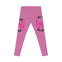 Women's Inspirational Leggings - Supportive Yoga Pants for Workout, Casual Wear, Breast Cancer Awareness, Fitness, Motivational Apparel
