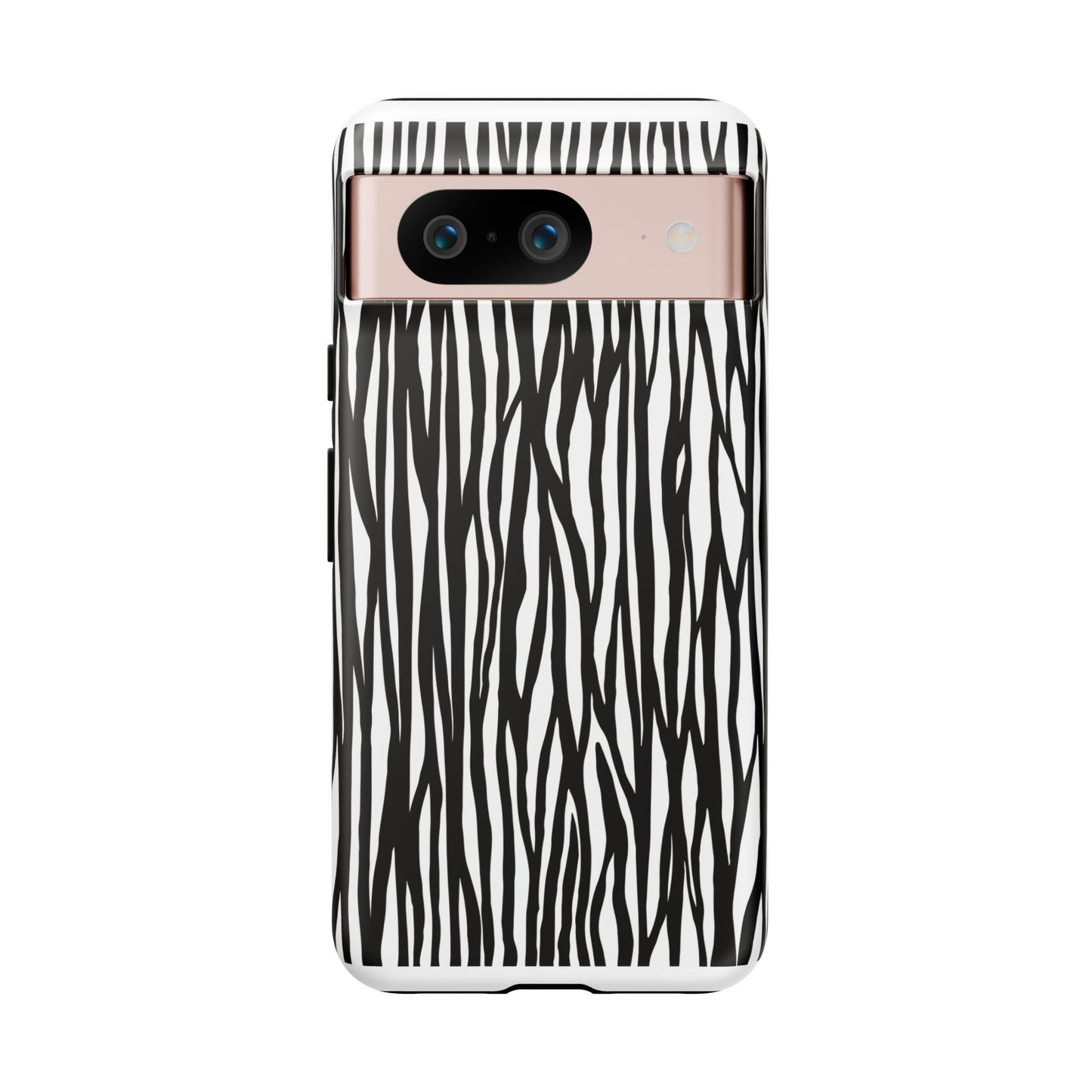 Tough Cases: Stylish Black and White Zebra Print Phone Case