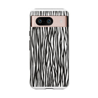 Tough Cases: Stylish Black and White Zebra Print Phone Case