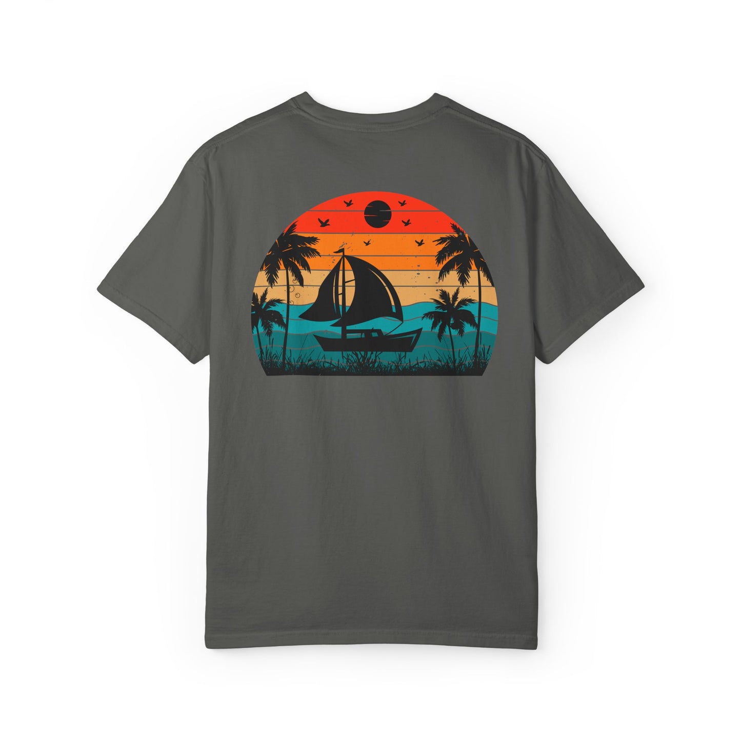 Sunset Sail Unisex Garment-Dyed T-Shirt | Beach Vibes Tee