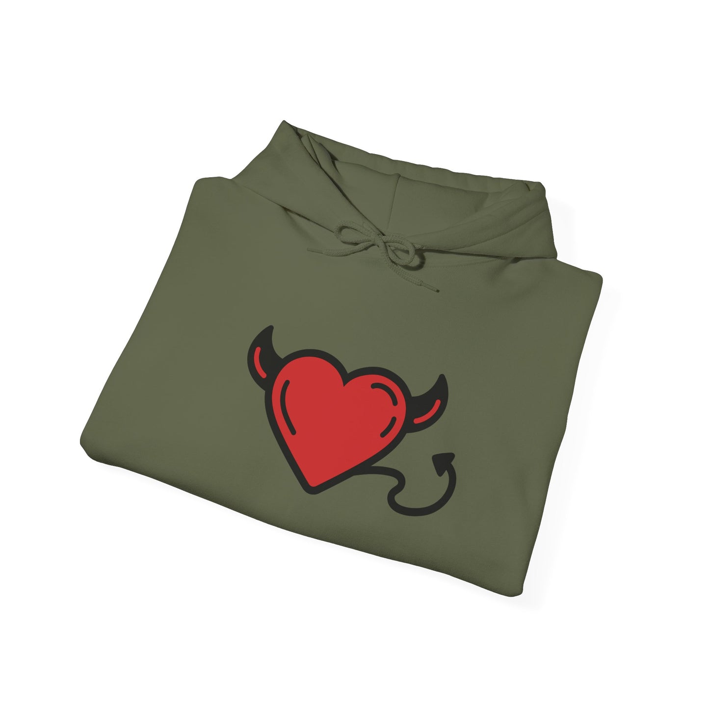 Devilish Heart Hoodie - Unisex Heavy Blend™ Sweatshirt for Fun-Loving Spirits