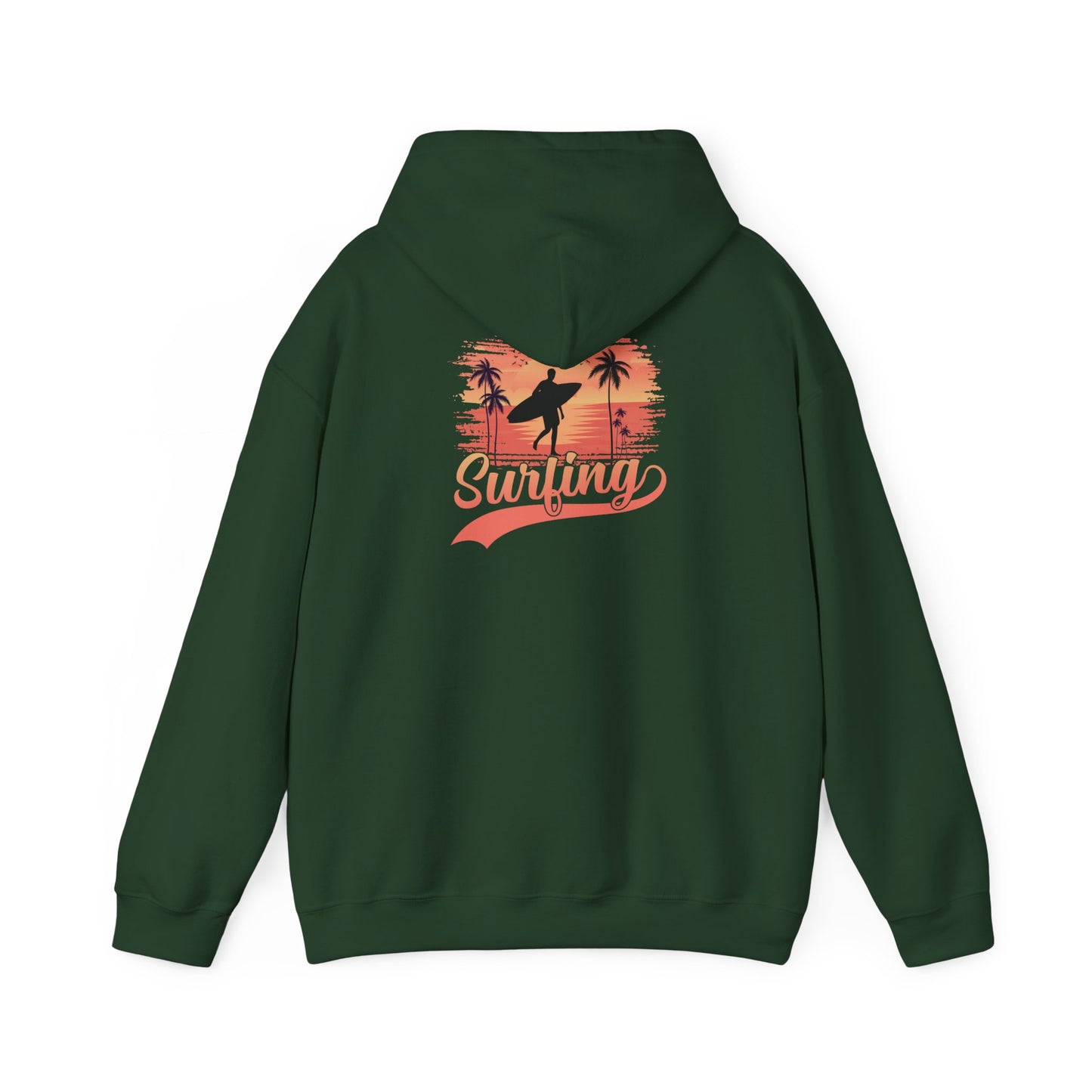 Surfing Vibes Hooded Sweatshirt, Beachwear, Gift for Surfers, Summer Fashion, Casual Wear, Coastal Style